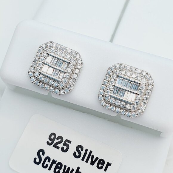 925 Sterling Silver Cubic Zirconia Earrings, U19254782 - Picture 3 of 11